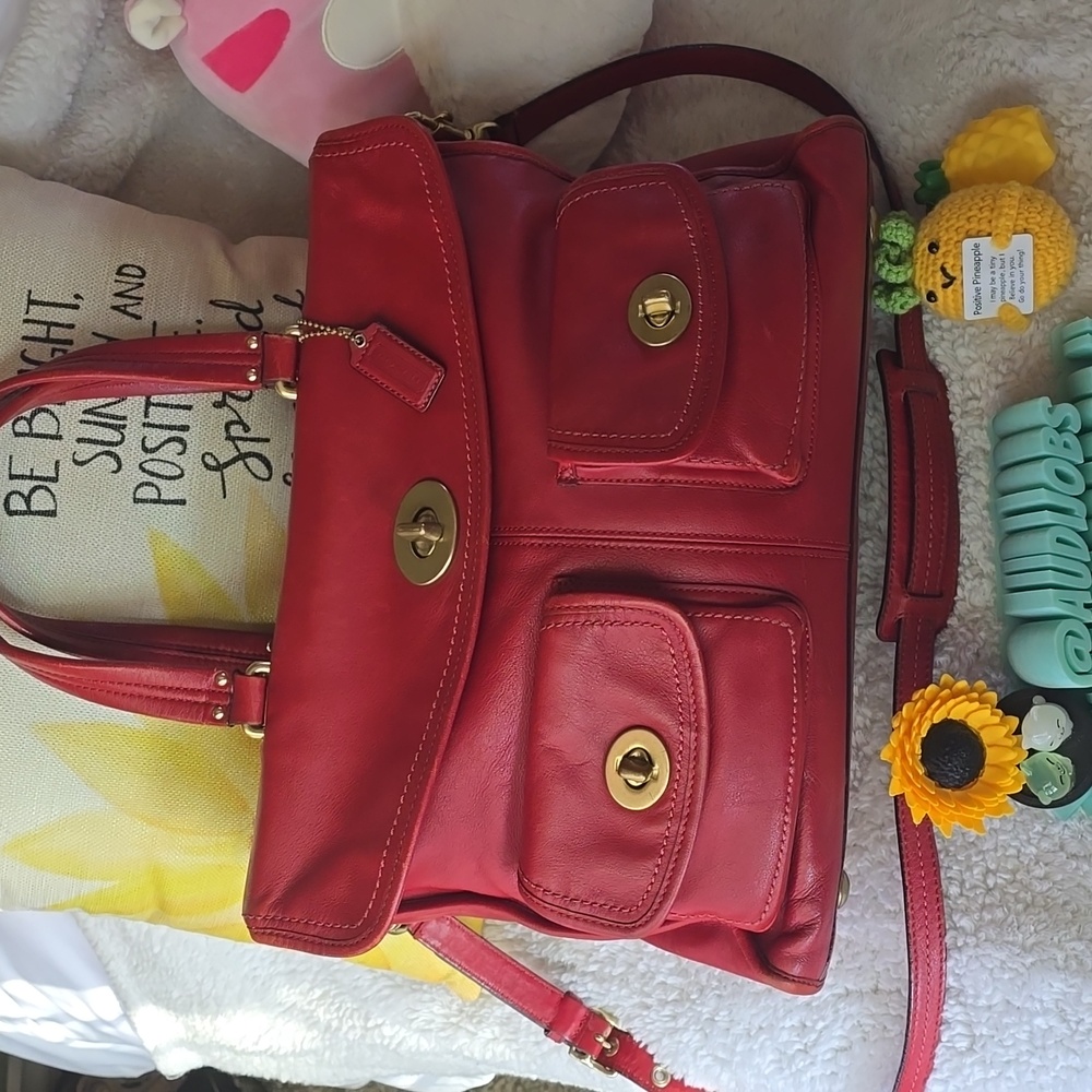 Coach Hamptons RARE Ex Lrg Bag with Anniversary Lining Creed Breifcase 12980 - Picture 3 of 16